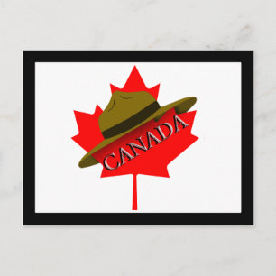 Canadees Pet op de rode Maple Leaf Briefkaart