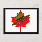 Canadees Pet op de rode Maple Leaf Briefkaart (Voorkant)