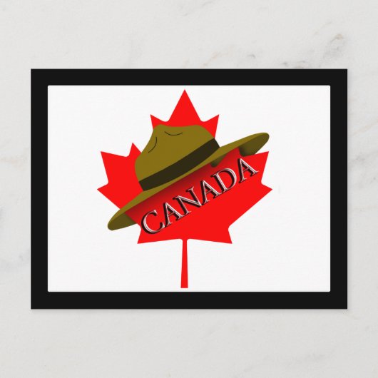Canadees Pet op de rode Maple Leaf Briefkaart (Voorkant)