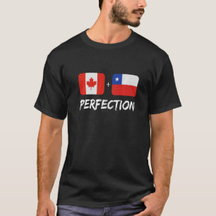 Canadees plus Chileense perfecte Mix Flag Heritage T-shirt