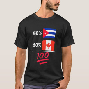 Canadees plus Cuban Mix Flag Heritage T-shirt