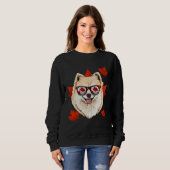 Canadees pommern Dog Maple Leaf Patriotic Canad Trui (Voorkant volledig)