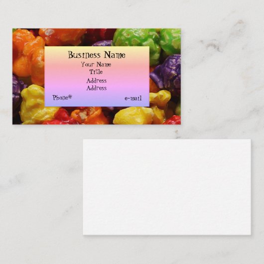 Canadees Popcorn Visitekaartje (Voorkant / Achterkant)