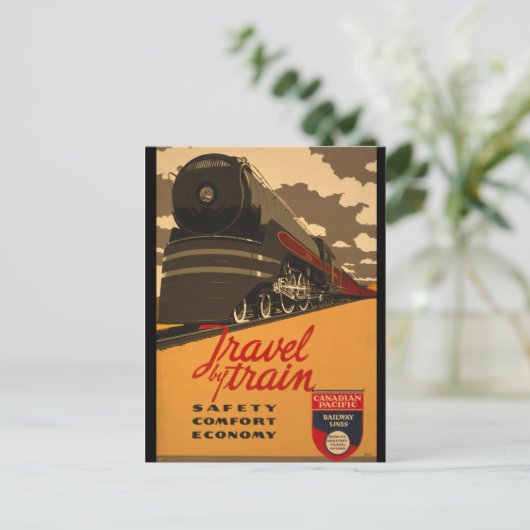  Canadees Poster van het treinspoor Briefkaart (Staand voorkant)
