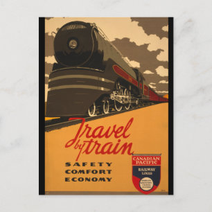  Canadees Poster van het treinspoor Briefkaart