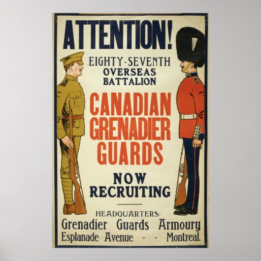  Canadees poster voor inschrijving (Voorkant)
