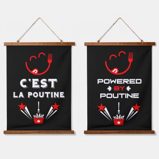 Canadees Poutine Festival Hangend Wandkleed (Dubbel)