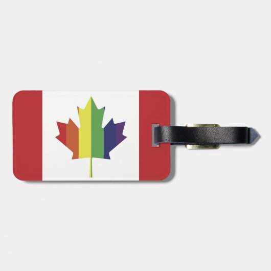 Canadees Pride Flag Bagagelabel (Achterkant horizontaal)