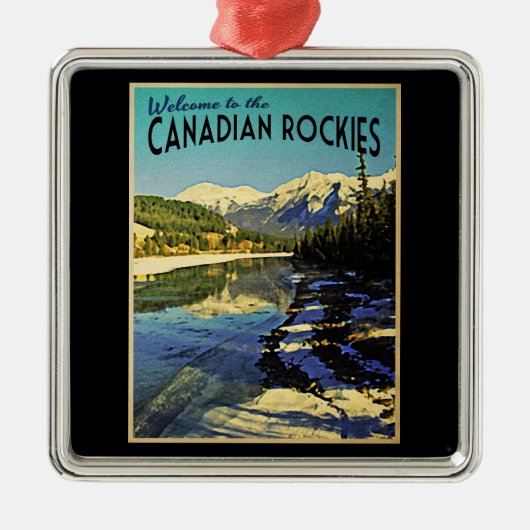 Canadees Rockies Metalen Ornament (Voorkant)