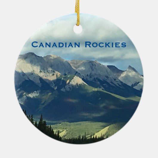Canadees Rockies Mountains Travel Ornament (Achterkant)