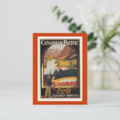 Canadees Rockies Travel Poster Vert Briefkaart (Staand voorkant)