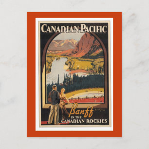 Canadees Rockies Travel Poster Vert Briefkaart