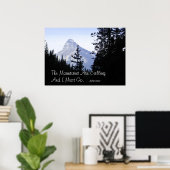 Canadees Rocky Mountains met een beroemd citaat Poster (Thuiskantoor)