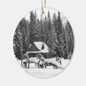 Canadees Rocky Mountains Winter Wonderland Keramisch Ornament (Links)