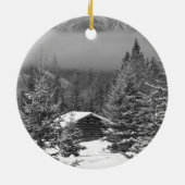 Canadees Rocky Mountains Winter Wonderland Keramisch Ornament (Achterkant)