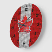 Canadees Rode Maple Leaf in koolstofvezel kijkt op Grote Klok (Hoek)