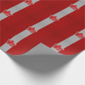 Canadees Rode Maple Leaf over koolstofvezel Cadeaupapier (Hoek)