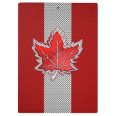 Canadees Rode Maple Leaf over koolstofvezel Klembord (Achterkant)