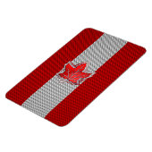 Canadees Rode Maple Leaf over koolstofvezel Magneet (Linkerzijde)