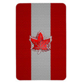 Canadees Rode Maple Leaf over koolstofvezel Magneet (Verticaal)