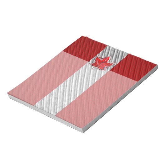 Canadees Rode Maple Leaf over koolstofvezel Notitieblok (Linkerzijde)