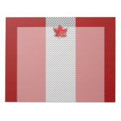 Canadees Rode Maple Leaf over koolstofvezel Notitieblok (Voorkant)