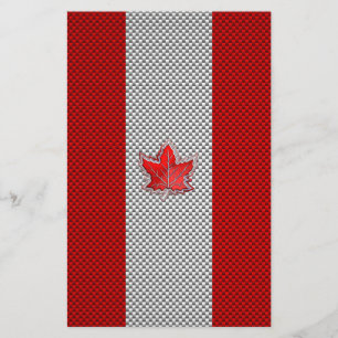Canadees rood manleder in koolstofvezel briefpapier