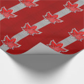 Canadees rood manleder in koolstofvezel cadeaupapier (Hoek)