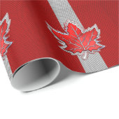Canadees rood manleder in koolstofvezel cadeaupapier (Rol Hoek)