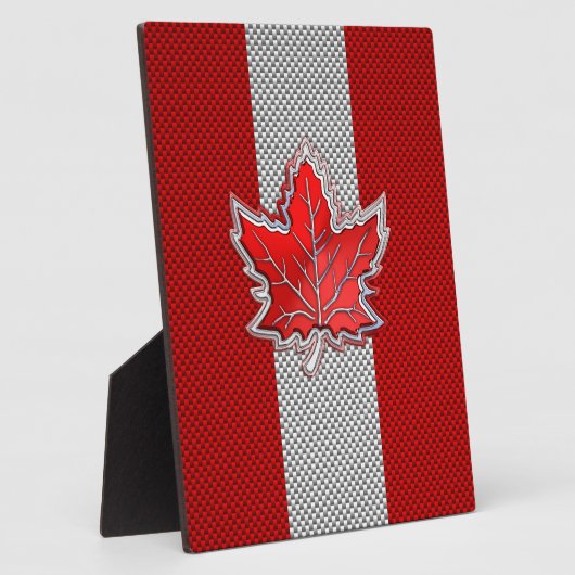 Canadees rood manleder in koolstofvezel fotoplaat (Zijkant)