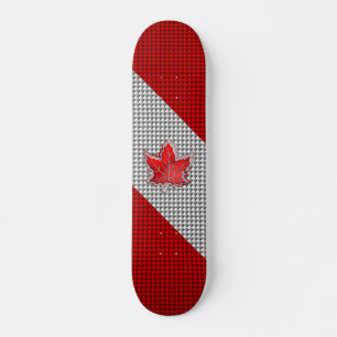Canadees rood manleder in koolstofvezel persoonlijk skateboard