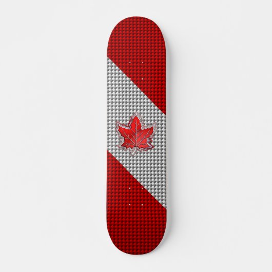 Canadees rood manleder in koolstofvezel persoonlijk skateboard (Voorkant)
