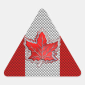 Canadees rood manleder in koolstofvezel sticker (Voorkant)