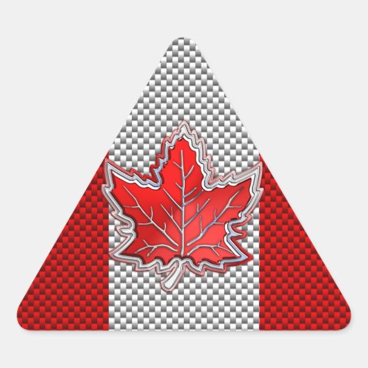 Canadees rood manleder in koolstofvezel sticker (Voorkant)