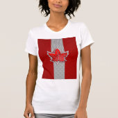 Canadees rood manleder in koolstofvezel t-shirt (Voorkant)