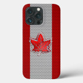 Canadees rood manleder op koolstofvezel afdrukken Case-Mate iPhone case (Achterkant)