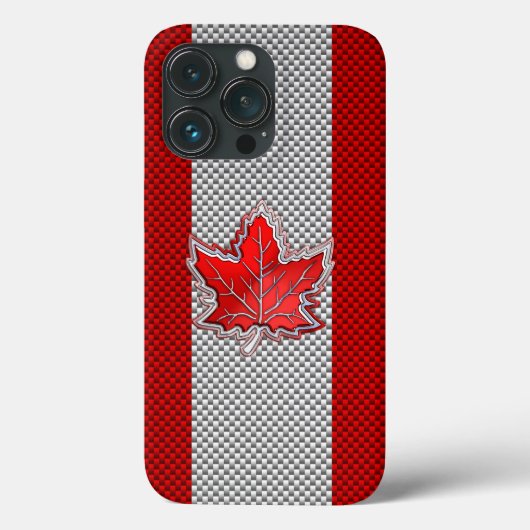 Canadees rood manleder op koolstofvezel afdrukken Case-Mate iPhone case (Achterkant)
