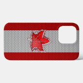 Canadees rood manleder op koolstofvezel afdrukken Case-Mate iPhone case (Achterkant (horizontaal))