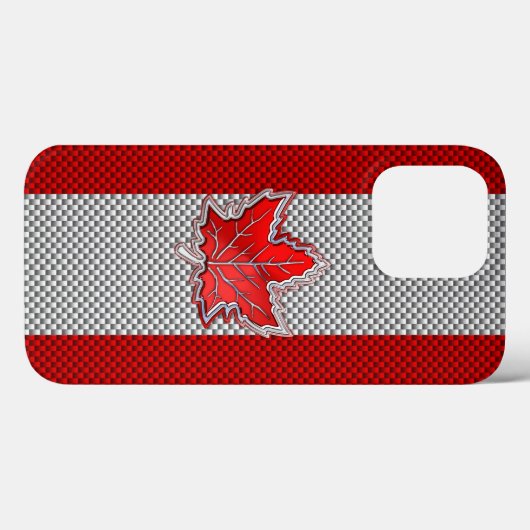Canadees rood manleder op koolstofvezel afdrukken Case-Mate iPhone case (Achterkant (horizontaal))
