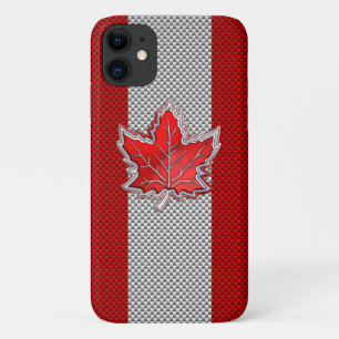 Canadees rood manleder op koolstofvezel afdrukken Case-Mate iPhone case