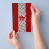 Canadees rood manleder op koolstofvezel afdrukken flyer (Hand)
