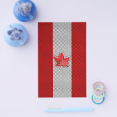 Canadees rood manleder op koolstofvezel afdrukken flyer (Enkel)