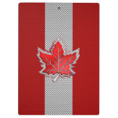 Canadees rood manleder op koolstofvezel afdrukken klembord (Achterkant)