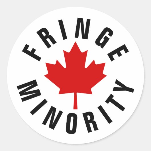 Canadees Roodmakreel van de randminderheid Ronde Sticker (Voorkant)