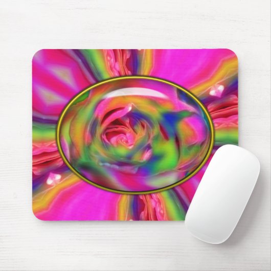 Canadees Roos Petals-Computer Mousepad Muismat (Met muis)