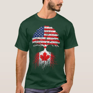 Canadees Roots American Grown Canada Flag Tshirt