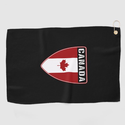 Canadees schild golfhanddoek (Horizontaal)
