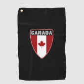 Canadees schild golfhanddoek (Voorkant)