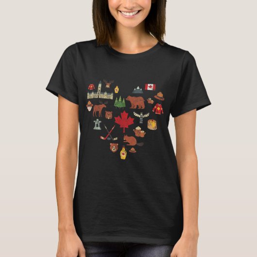 Canadees Symbolen Canada Vlag Maple Leaf RC T-shirt (Voorkant)