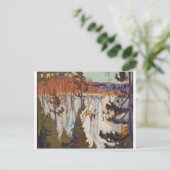 Canadees Tommy Thomson Snow Bank Briefkaart (Staand voorkant)